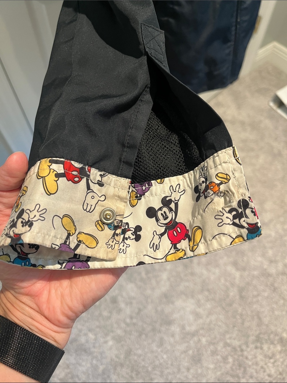 Disney Black Hooded Raincoat with Mickey Lining - Picture 4 of 9